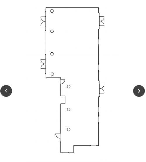 Floor plan of Mudd MPR. Empty room.